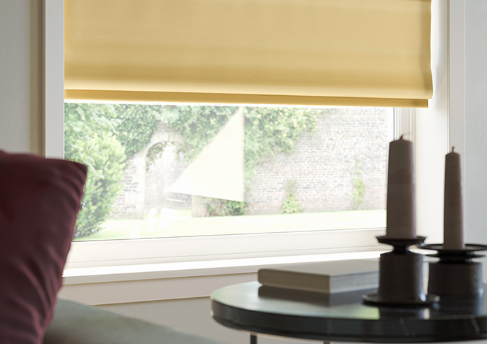 Akoya Faux Silk, Lustre Old Gold - Roman Blind - Image 5